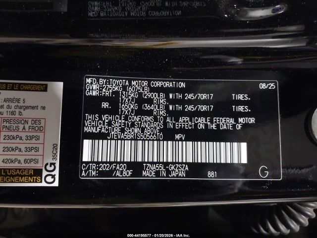 Toyota 4RUNNER SR5 2025 JTEVA5BR1S5056610 Image 9