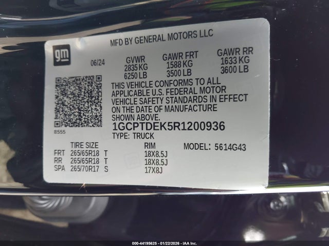 1GCPTDEK5R1200936 Chevrolet Colorado 4wd Z71