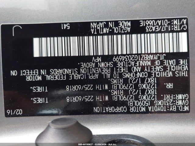 JTJYARBZ1G2034699 Lexus NX 200T