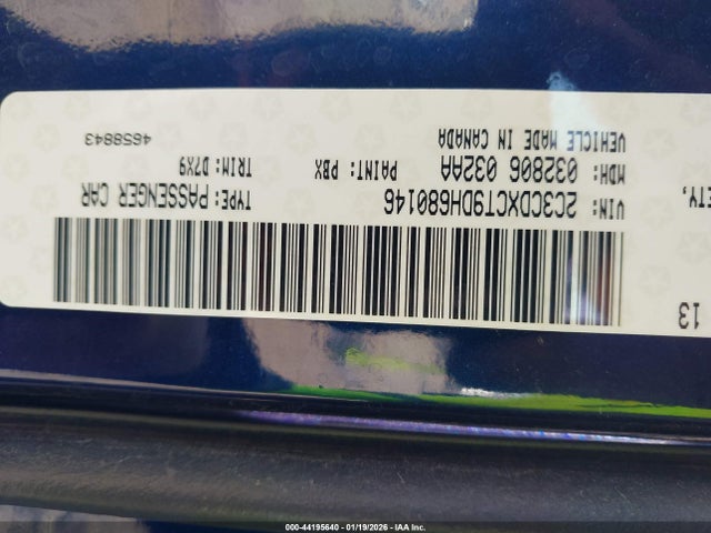 2013 Dodge Charger R/t მანქანა იყიდება აუქციონზე, vin: 2C3CDXCT9DH680146, აუქციონის ნომერი: 44195640