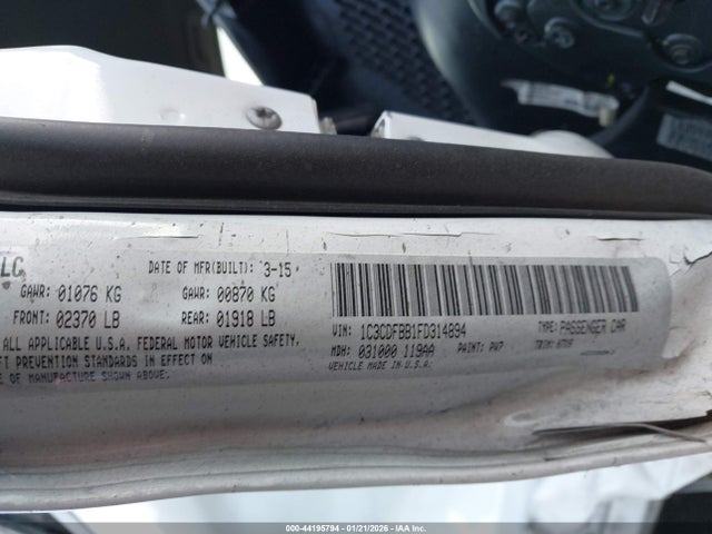 Dodge DART SXT 2015 1C3CDFBB1FD314894 Image 9
