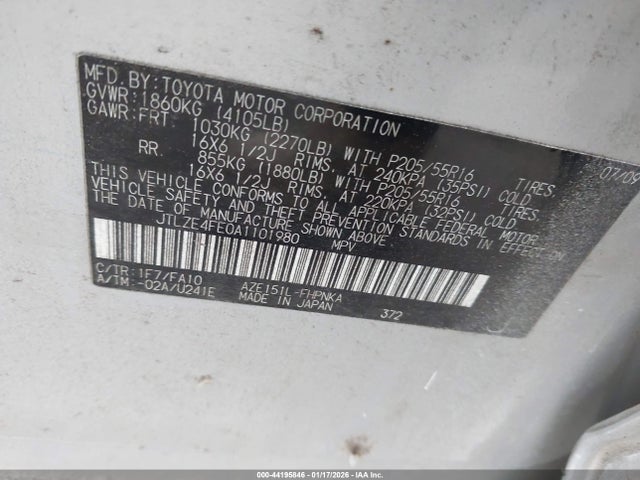 2010 Scion Xb მანქანა იყიდება აუქციონზე, vin: JTLZE4FE0A1101980, აუქციონის ნომერი: 44195846