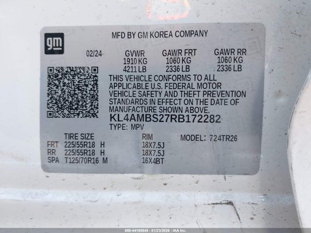 KL4AMBS27RB172282 Buick Encore Gx Preferred Fwd