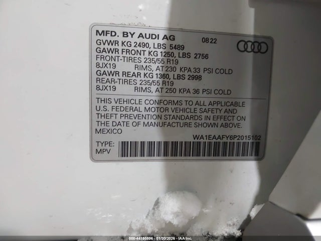 2023 AUDI Q5 WA1EAAFY6P2015102 Photo 8