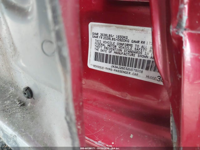 2002 MITSUBISHI LANCER JA3AJ26E52U078008 Photo 8