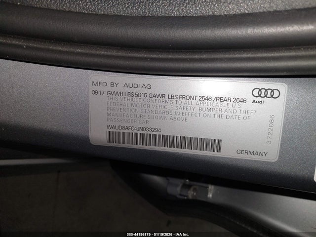 WAUD8AFC4JN033294 Audi A6 Premium Plus