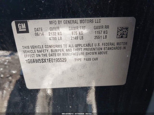 2014 CADILLAC CTS 1G6AW5SX1E0195529 Photo 8