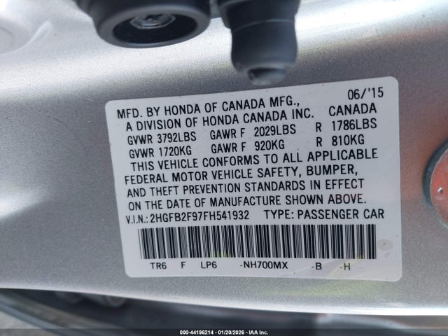 Honda Civic Ex-l 2015 2HGFB2F97FH541932 Image 9