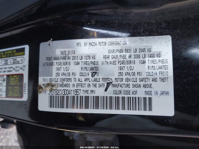 2013 MAZDA CX-9 JM3TB2CV3D0411657 Photo 8