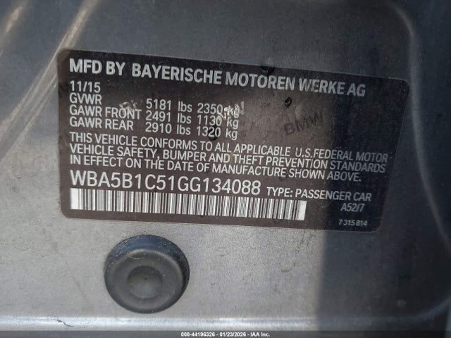 WBA5B1C51GG134088 BMW 535i