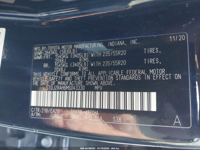 Toyota Highlander Xse 2021 5TDJZRAH6MS043330 Image 9