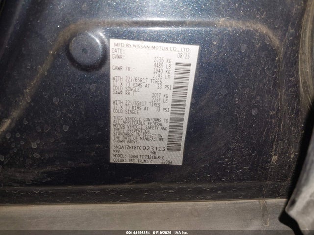 Nissan ROGUE SV 2015 5N1AT2MT8FC923115 Image 9