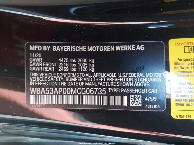 BMW 430I 2021 WBA53AP00MCG06735 Image 9