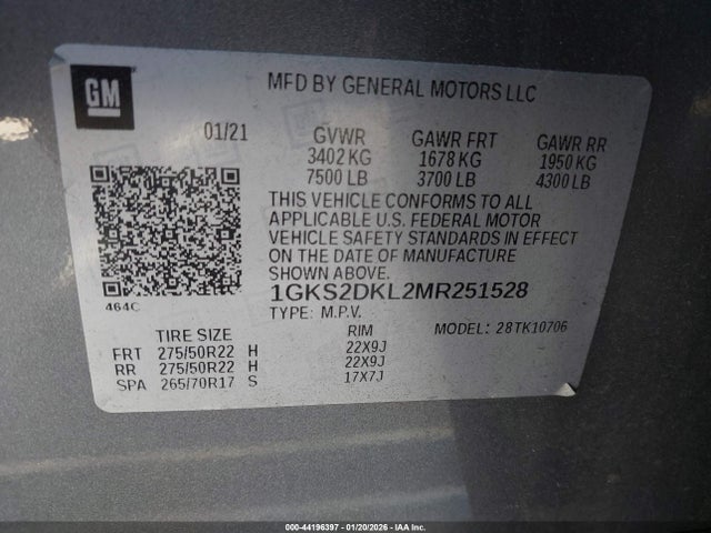 GMC Yukon 4wd Denali 2021 1GKS2DKL2MR251528 Image 9