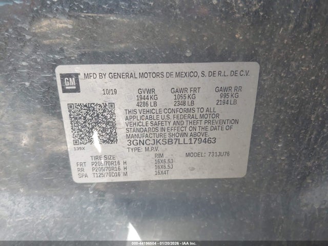 2020 CHEVROLET TRAX 3GNCJKSB7LL179463 Photo 8