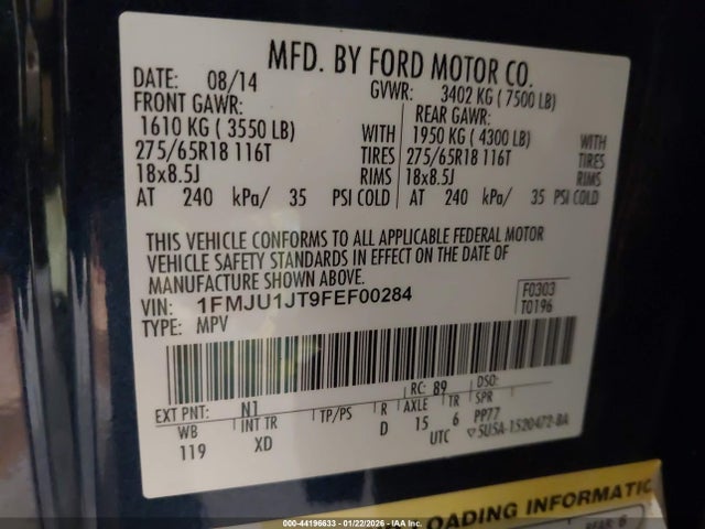 1FMJU1JT9FEF00284 Ford Expedition Xlt
