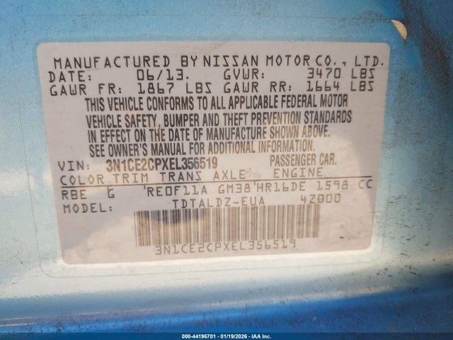 Nissan Versa Note Sv 2014 3N1CE2CPXEL356519 Image 9