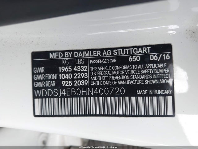 Mercedes-Benz CLA 250 2017 WDDSJ4EB0HN400720 Image 9