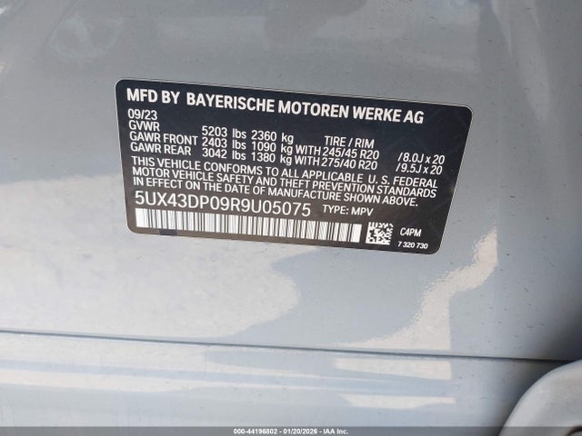 BMW X3 Sdrive30i 2024 5UX43DP09R9U05075 Image 9