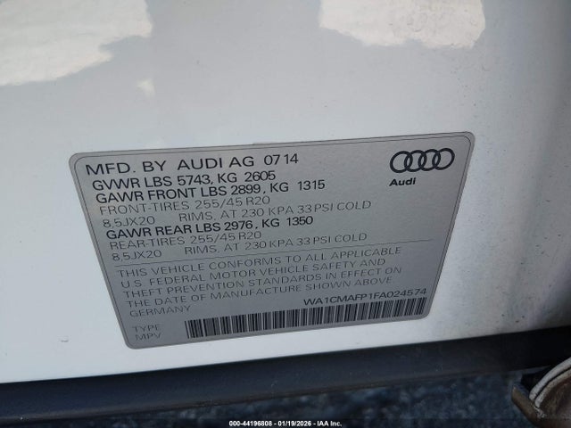 2015 AUDI Q5 WA1CMAFP1FA024574 Photo 8