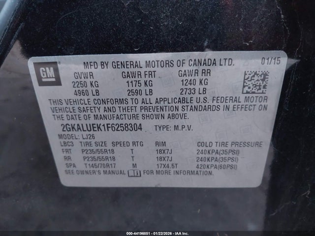 2GKALUEK1F6258304 GMC Terrain Denali