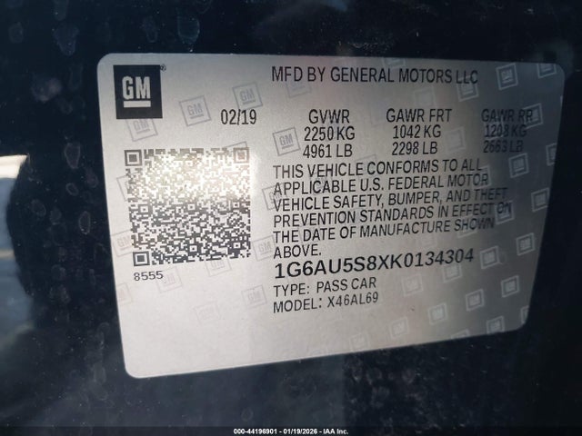 2019 CADILLAC CTS 1G6AU5S8XK0134304 Photo 8