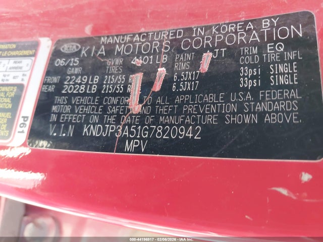 KNDJP3A51G7820942 KIA SOUL +
