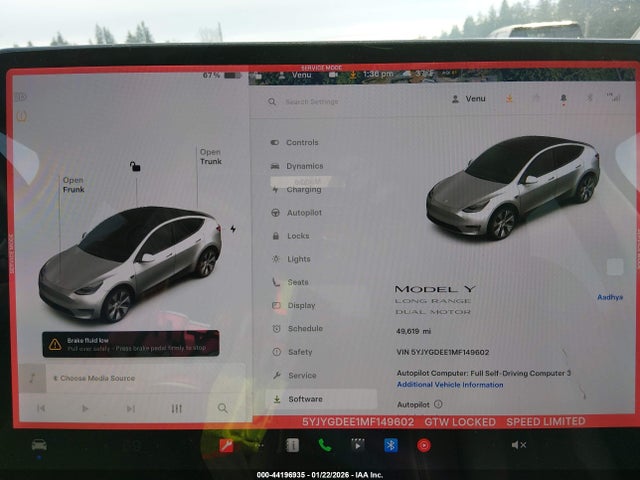 2021 TESLA MODEL Y 5YJYGDEE1MF149602 Photo 6