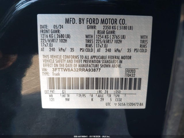 Ford Maverick Xl 2024 3FTTW8A32RRA93877 Image 9