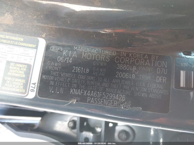 KNAFX4A61F5299426 KIA FORTE LX