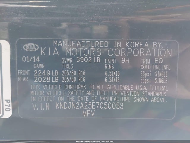 KIA Soul 2014 KNDJN2A25E7050053 Image 9