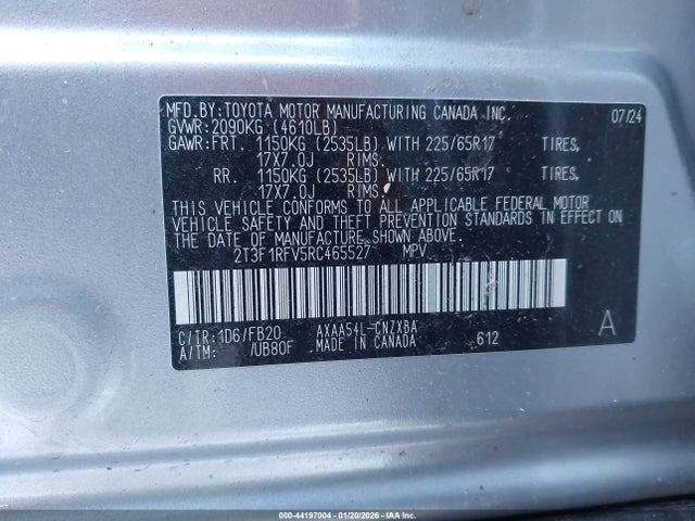 Toyota RAV4 LE 2024 2T3F1RFV5RC465527 Image 9