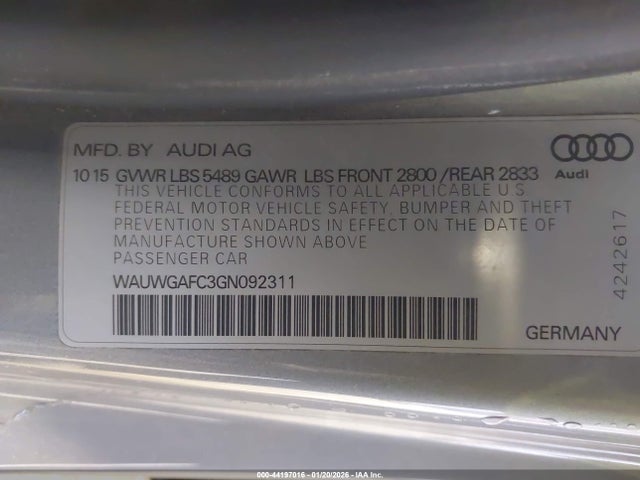 2016 AUDI A7 WAUWGAFC3GN092311 Photo 8