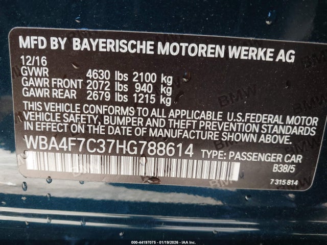 WBA4F7C37HG788614 BMW 430i Gran Coupe