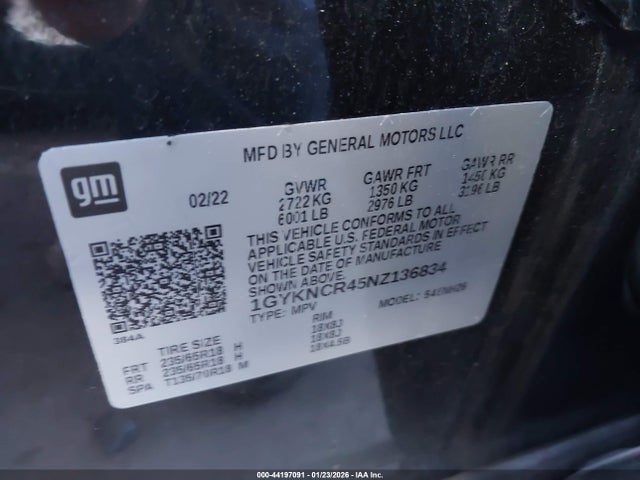 2022 CADILLAC XT5 1GYKNCR45NZ136834 Photo 8