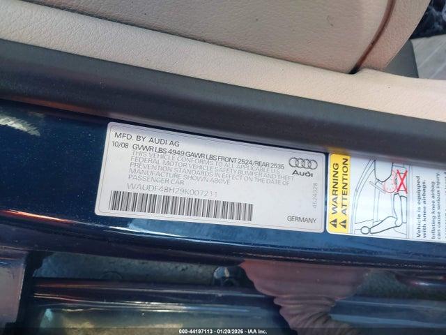 2009 AUDI A4 WAUDF48H29K007211 Photo 8