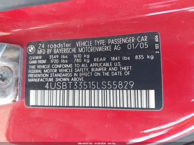 2005 BMW Z4 4USBT33515LS55829 Photo 8