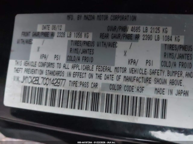 2012 MAZDA MAZDA5 JM1CW2BL7C0142977 Photo 8