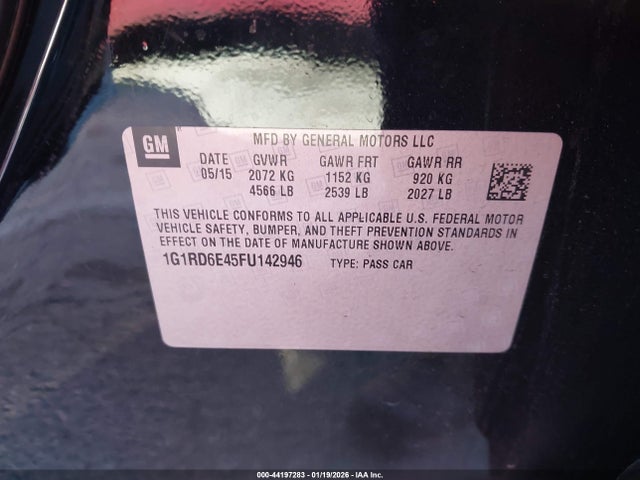 1G1RD6E45FU142946 Chevrolet Volt