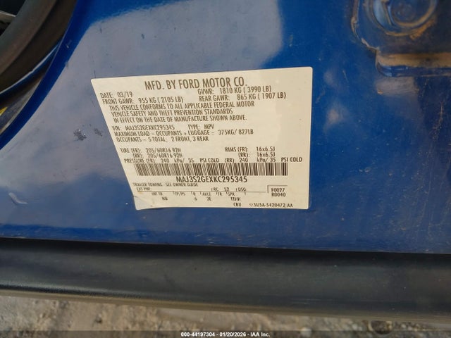 2019 FORD ECOSPORT MAJ3S2GEXKC295345 Photo 8