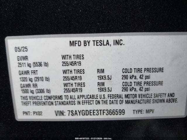 2026 TESLA MODEL Y 7SAYGDEE3TF366599 Photo 8