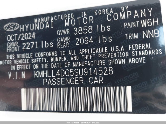 KMHLL4DG5SU914528 Hyundai ELANTRA SE