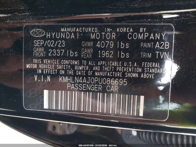 KMHLN4AJ0PU086695 Hyundai Elantra Hybrid Limited