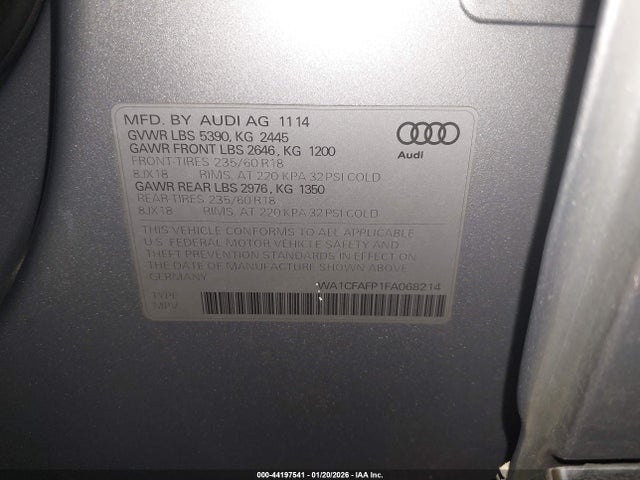 2015 AUDI Q5 WA1CFAFP1FA068214 Photo 8