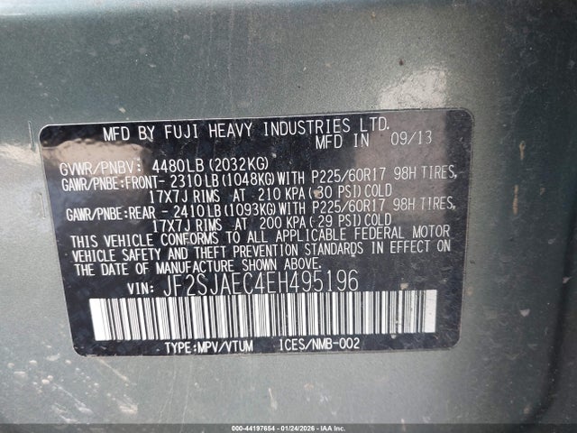 Subaru Forester 2.5i Premium 2014 JF2SJAEC4EH495196 Image 9