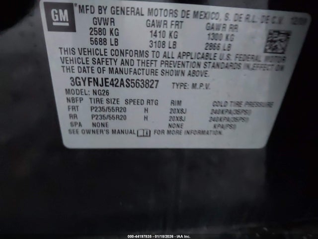 2010 CADILLAC SRX 3GYFNJE42AS563827 Photo 8
