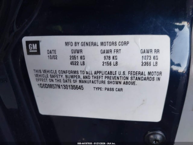 2003 CADILLAC CTS 1G6DM57N130135645 Photo 8