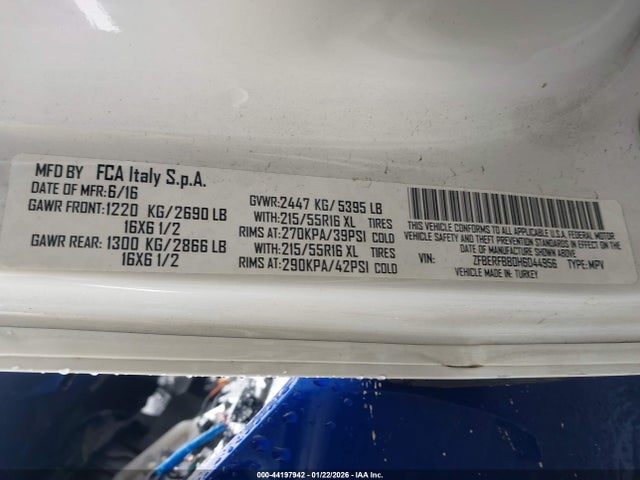 Aukcja sprzedaży 2017 Ram Promaster City Tradesman Slt, vin: ZFBERFBB0H6D44956, numer aukcji: 44197942