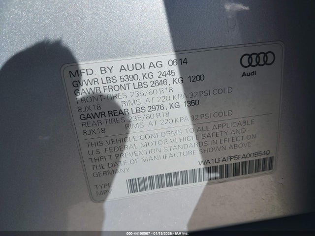 2015 AUDI Q5 WA1LFAFP5FA009540 Photo 8