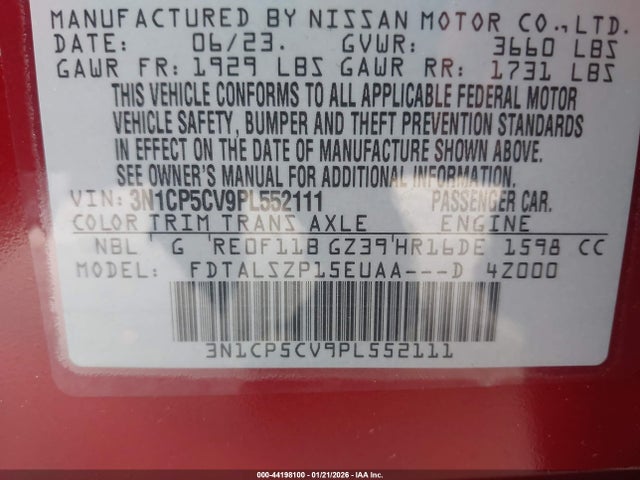 Nissan Kicks Sv Xtronic Cvt 2023 3N1CP5CV9PL552111 Image 9